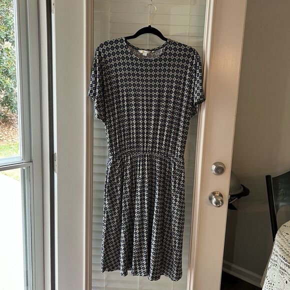 Boden Maxi Dress Sz 12 Large Drop Waist - Picture 1 of 5